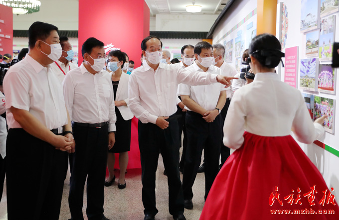 与祖国同心 与时代共进 ——吉林省延边朝鲜族自治州铸牢中华民族共同体意识成就展在民族文化宫开幕 图片报道 第5张-民族画报